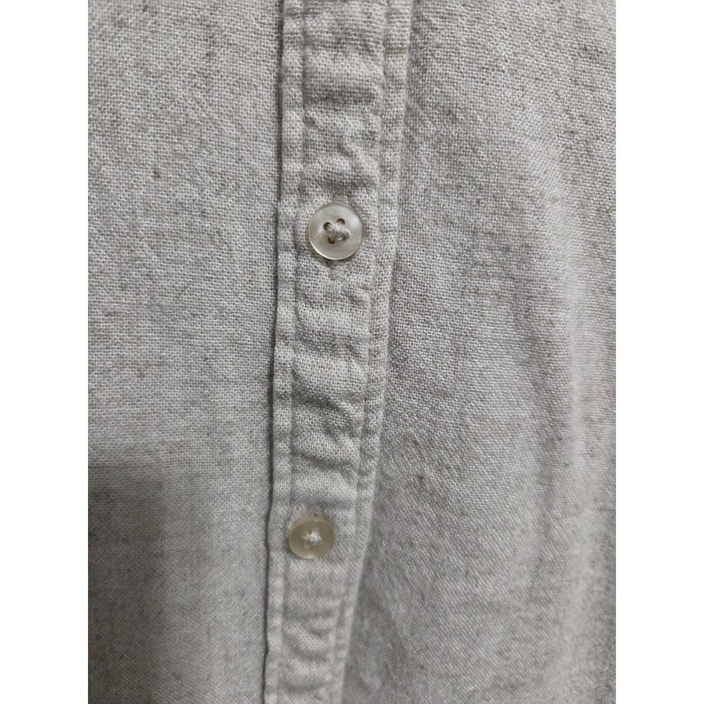 Abercrombie & Fitch Womens Large Boyfriend Button Front Shirt Linen Blend Casual - Picture 8 of 12